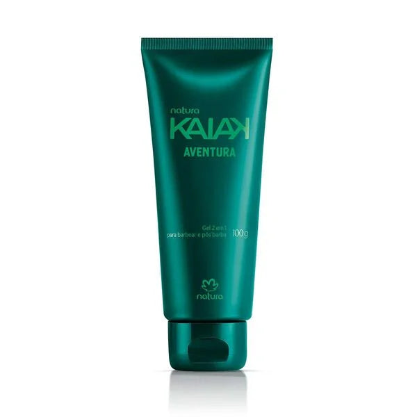Gel para Barbear Kaiak Aventura - 2 em 1 para Barbear e Pós Barba