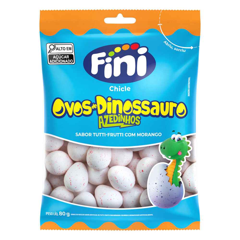 Fini Chicle Ovos de Dinossauro Azedinhos 80g
