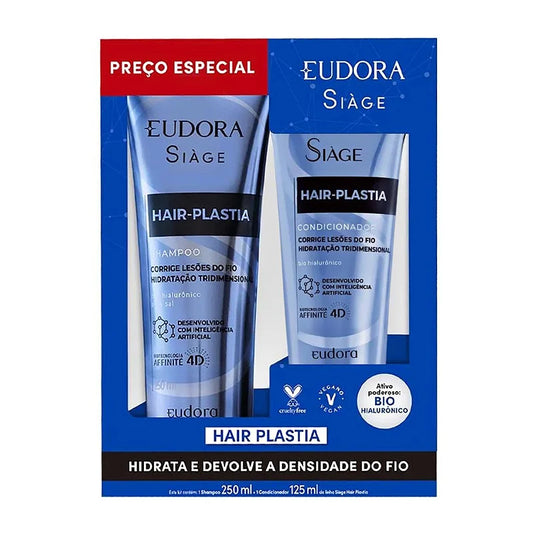Eudora Siàge Hair Plastia Shampoo 250ml + Conditioner 125ml Kit