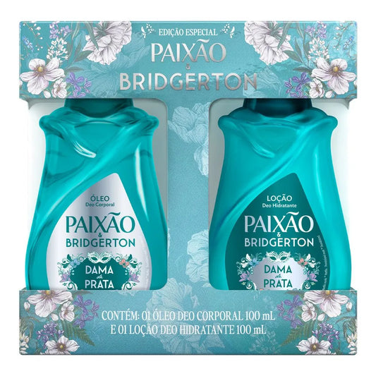 Kit Paixão Dama de Prata Bridgerton Óleo Corporal + Loção Deo-Hidratante 100ml Cada