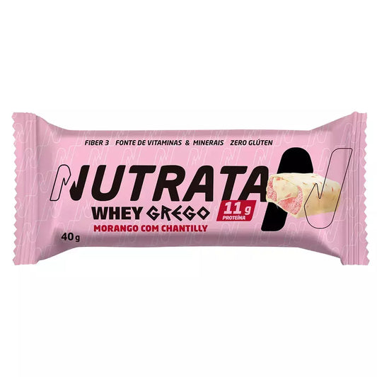 Nutrata Strawberry Whipped Cream Whey Greek Protein Bar - Healthy and Nutritious Delight